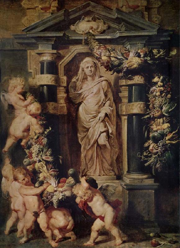 Peter Paul Rubens The Statue of Ceres Norge oil painting art